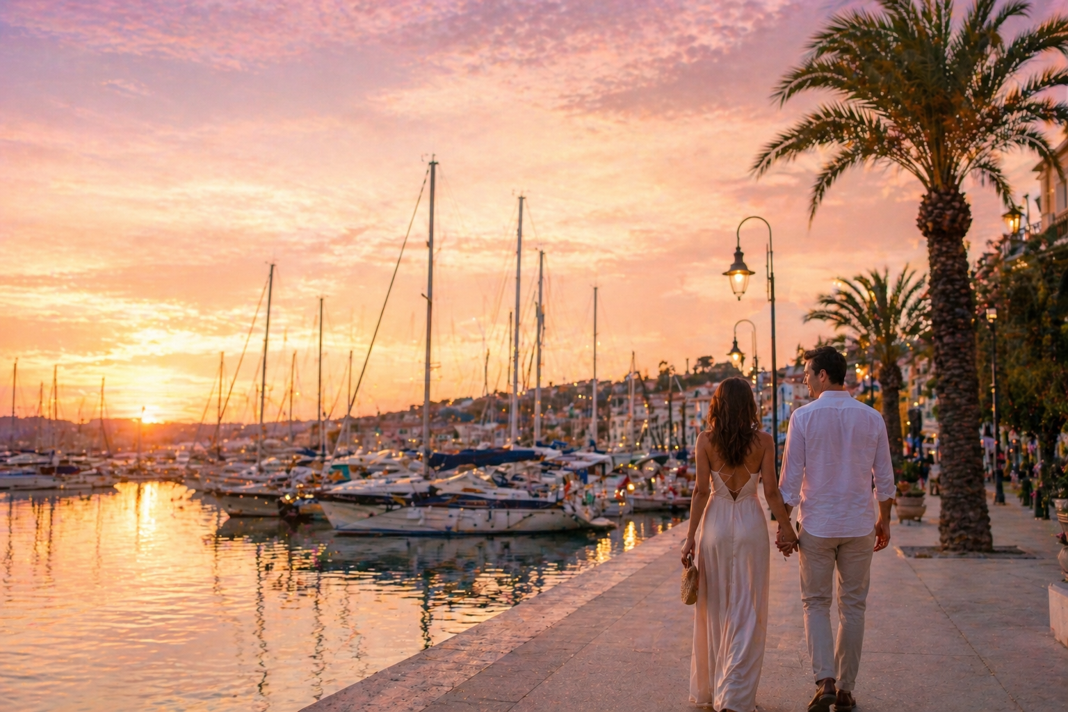 Golfe-Juan en amoureux au bord de la mer