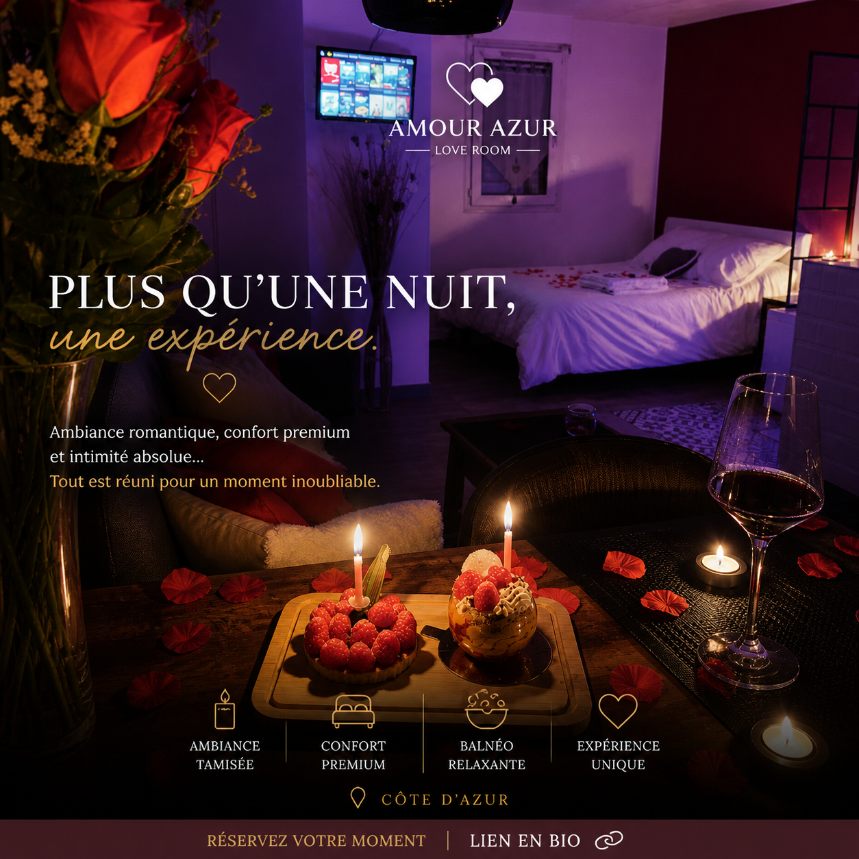Offrir une nuit romantique à son ou sa partenaire
